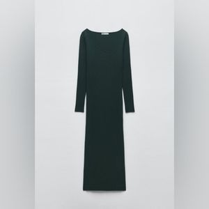 ZARA ASYMMETRIC RIB DRESS